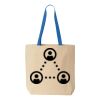Natural Tote with Contrast-Color Handles Thumbnail