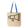 Natural Tote with Contrast-Color Handles Thumbnail