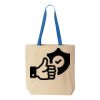 Natural Tote with Contrast-Color Handles Thumbnail