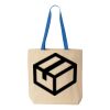 Natural Tote with Contrast-Color Handles Thumbnail