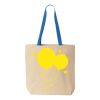 Natural Tote with Contrast-Color Handles Thumbnail
