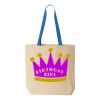 Natural Tote with Contrast-Color Handles Thumbnail
