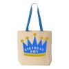 Natural Tote with Contrast-Color Handles Thumbnail
