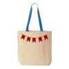 Natural Tote with Contrast-Color Handles Thumbnail