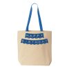 Natural Tote with Contrast-Color Handles Thumbnail