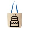 Natural Tote with Contrast-Color Handles Thumbnail