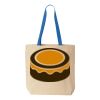 Natural Tote with Contrast-Color Handles Thumbnail