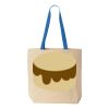 Natural Tote with Contrast-Color Handles Thumbnail