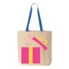 Natural Tote with Contrast-Color Handles Thumbnail