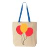 Natural Tote with Contrast-Color Handles Thumbnail
