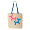 Natural Tote with Contrast-Color Handles Thumbnail