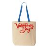 Natural Tote with Contrast-Color Handles Thumbnail