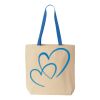 Natural Tote with Contrast-Color Handles Thumbnail