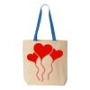 Natural Tote with Contrast-Color Handles Thumbnail