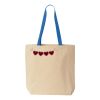 Natural Tote with Contrast-Color Handles Thumbnail