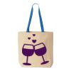 Natural Tote with Contrast-Color Handles Thumbnail