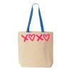 Natural Tote with Contrast-Color Handles Thumbnail