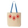 Natural Tote with Contrast-Color Handles Thumbnail