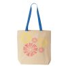 Natural Tote with Contrast-Color Handles Thumbnail