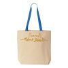 Natural Tote with Contrast-Color Handles Thumbnail