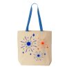 Natural Tote with Contrast-Color Handles Thumbnail
