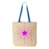 Natural Tote with Contrast-Color Handles Thumbnail