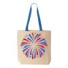 Natural Tote with Contrast-Color Handles Thumbnail