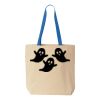 Natural Tote with Contrast-Color Handles Thumbnail