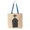 Natural Tote with Contrast-Color Handles Thumbnail
