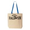 Natural Tote with Contrast-Color Handles Thumbnail