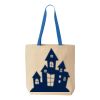 Natural Tote with Contrast-Color Handles Thumbnail