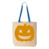 Natural Tote with Contrast-Color Handles Thumbnail