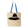 Natural Tote with Contrast-Color Handles Thumbnail