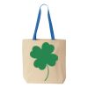 Natural Tote with Contrast-Color Handles Thumbnail