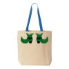 Natural Tote with Contrast-Color Handles Thumbnail