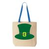 Natural Tote with Contrast-Color Handles Thumbnail