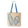 Natural Tote with Contrast-Color Handles Thumbnail