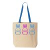 Natural Tote with Contrast-Color Handles Thumbnail