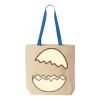Natural Tote with Contrast-Color Handles Thumbnail