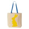 Natural Tote with Contrast-Color Handles Thumbnail