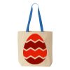 Natural Tote with Contrast-Color Handles Thumbnail