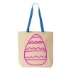Natural Tote with Contrast-Color Handles Thumbnail