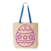 Natural Tote with Contrast-Color Handles Thumbnail