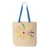 Natural Tote with Contrast-Color Handles Thumbnail