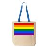 Natural Tote with Contrast-Color Handles Thumbnail