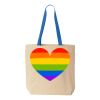 Natural Tote with Contrast-Color Handles Thumbnail