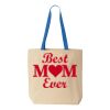 Natural Tote with Contrast-Color Handles Thumbnail