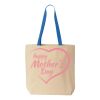 Natural Tote with Contrast-Color Handles Thumbnail