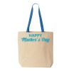 Natural Tote with Contrast-Color Handles Thumbnail