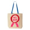 Natural Tote with Contrast-Color Handles Thumbnail